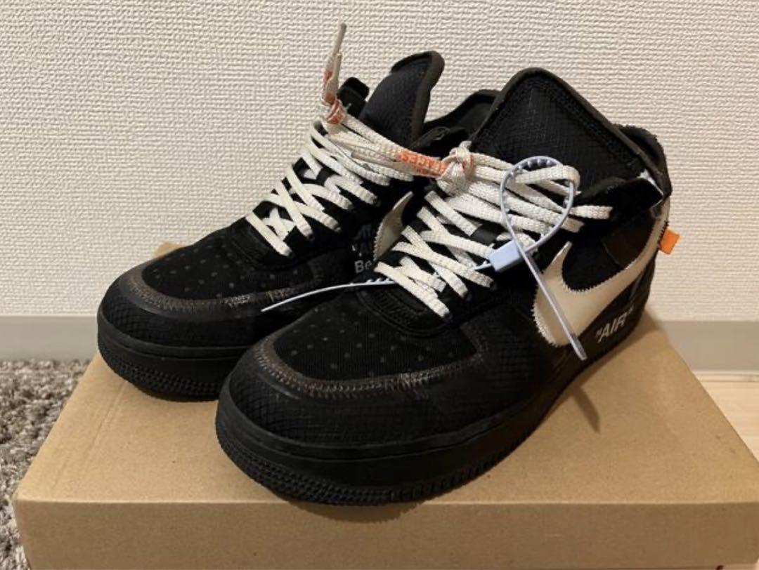 off-white × NIKE AIR FORCE 1 BLACK 国内正規品