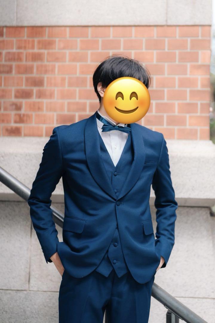 【(^^)】タキシード ネイビー 結婚式