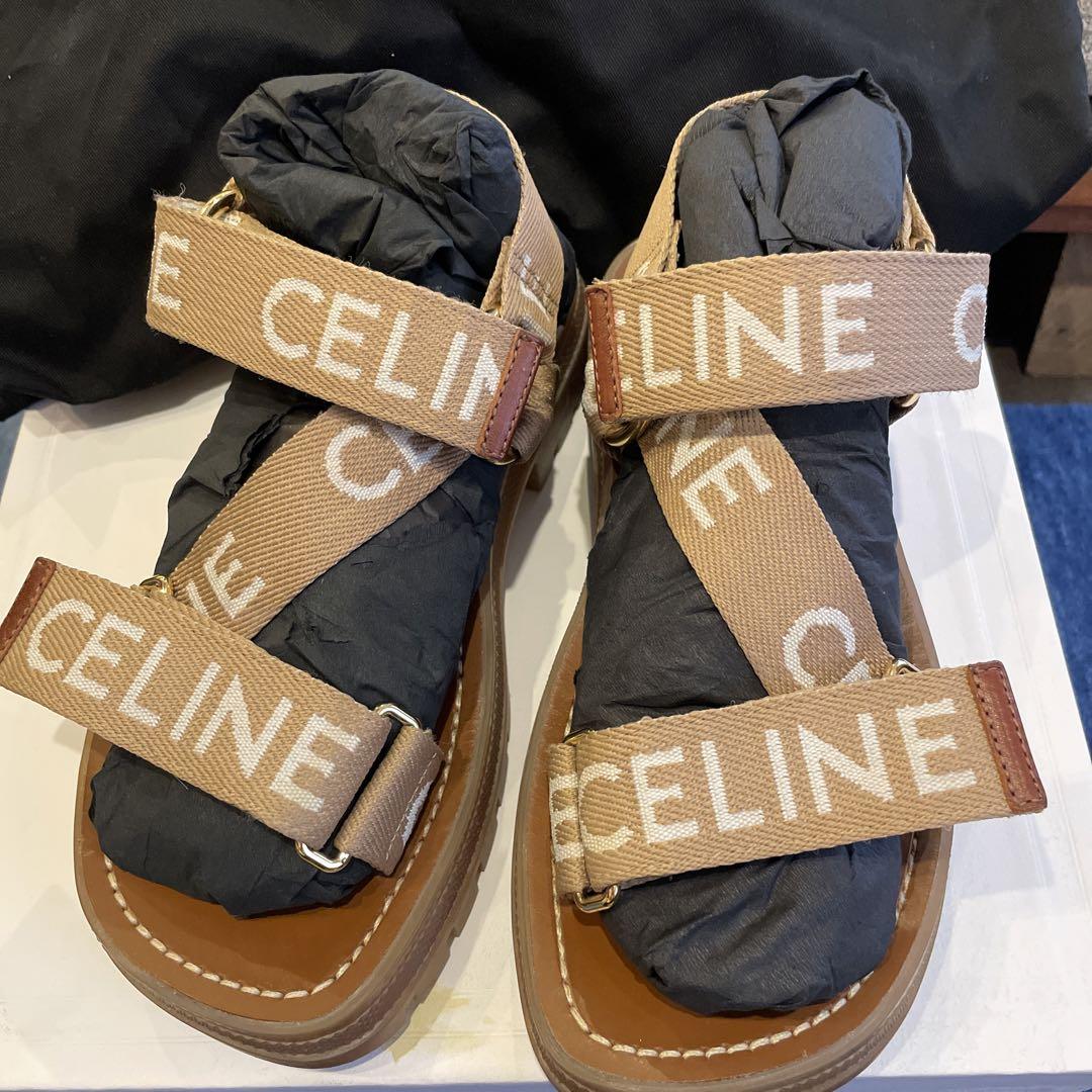 セリーヌ　CELINE レオストラッピーサンダル　35