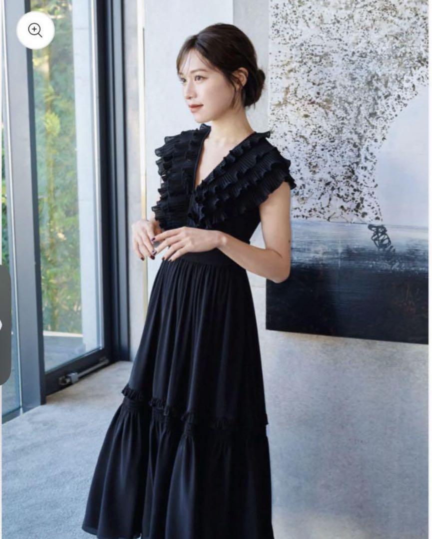 laubeblanc PleatscollarChiffonDress新品未使用
