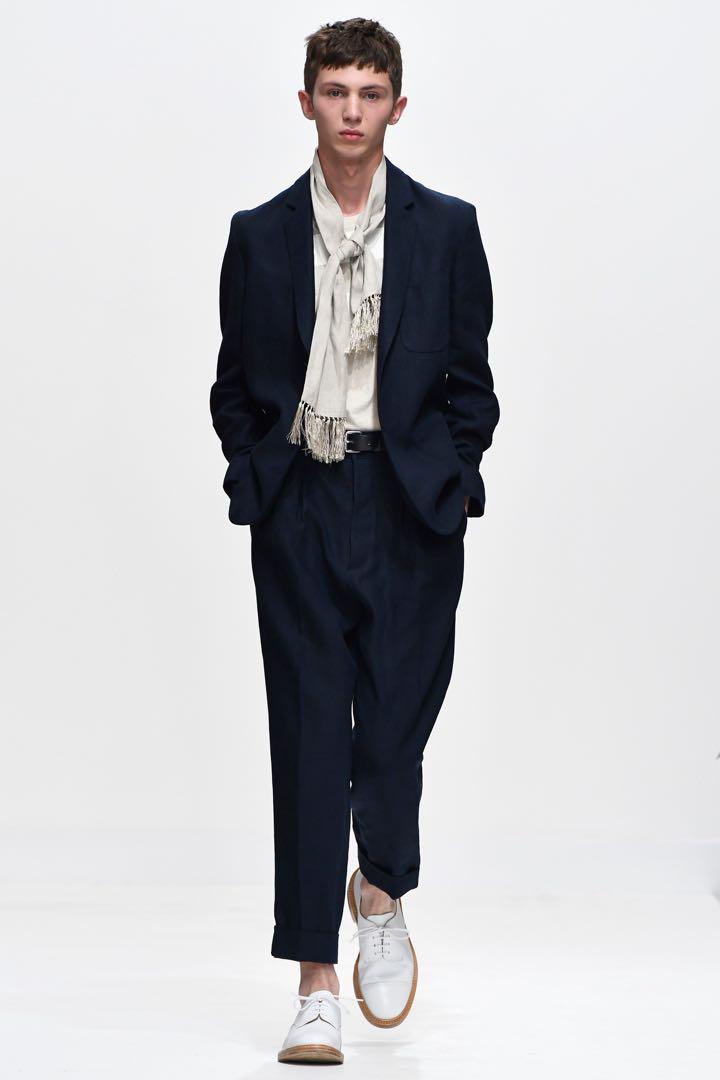 【MARGARET HOWELL】濃紺WOOLホップサック セットアップ スーツ