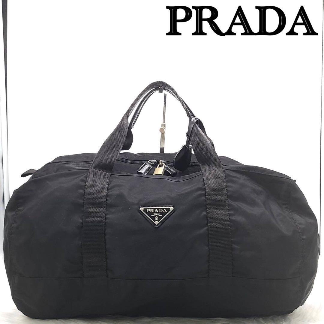 【良品！✨】PRADA ボストンバッグ  ハンド トラベルバッグ ブラック 50