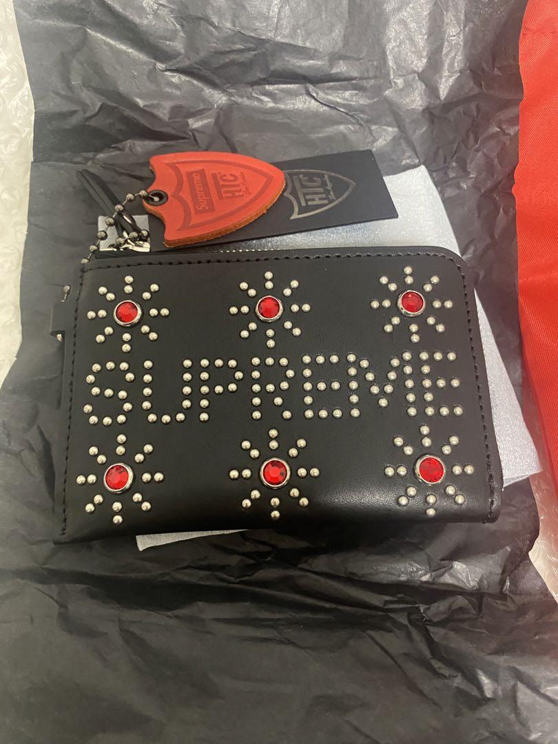小物 Supreme HTC Studded Wallet Black