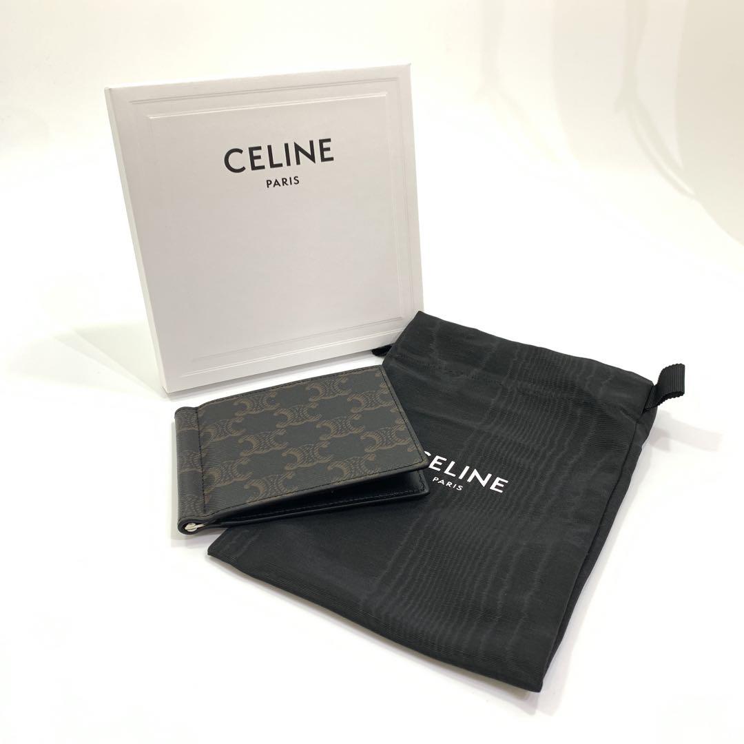 CELINE セリーヌ トリオンフ ビルクリップウォレット メンズ 財布 ⓪