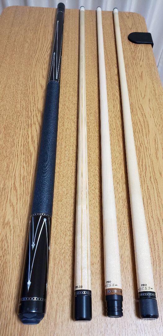 【MUSASHI】 ビリヤードキュー　ADAMバンブーシャフト込み3本