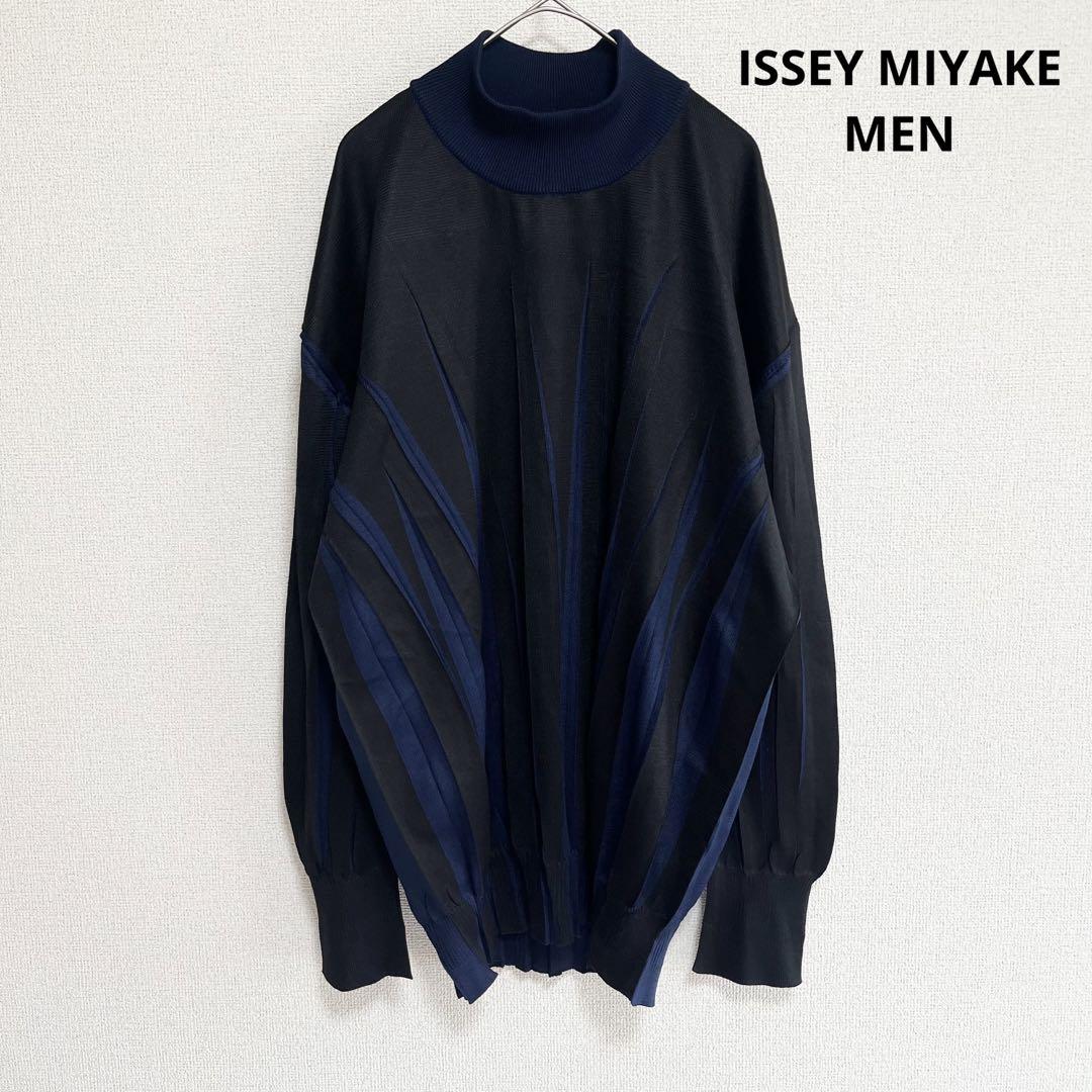 ぎい 　ISSEY MIYAKE MEN モックネック　プリーツ　トップス