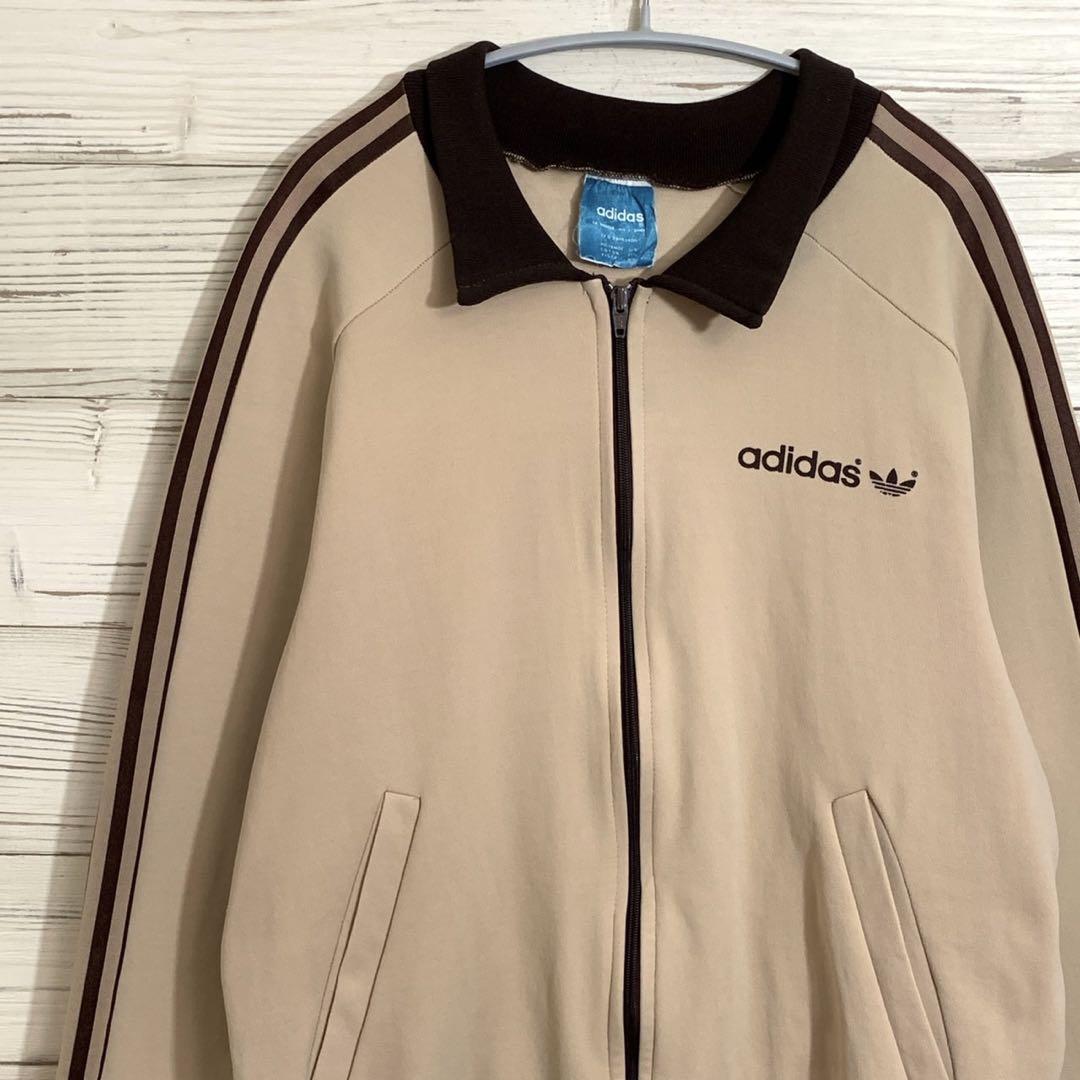 adidas トラックジャケット ベージュブラウン L相当 70s