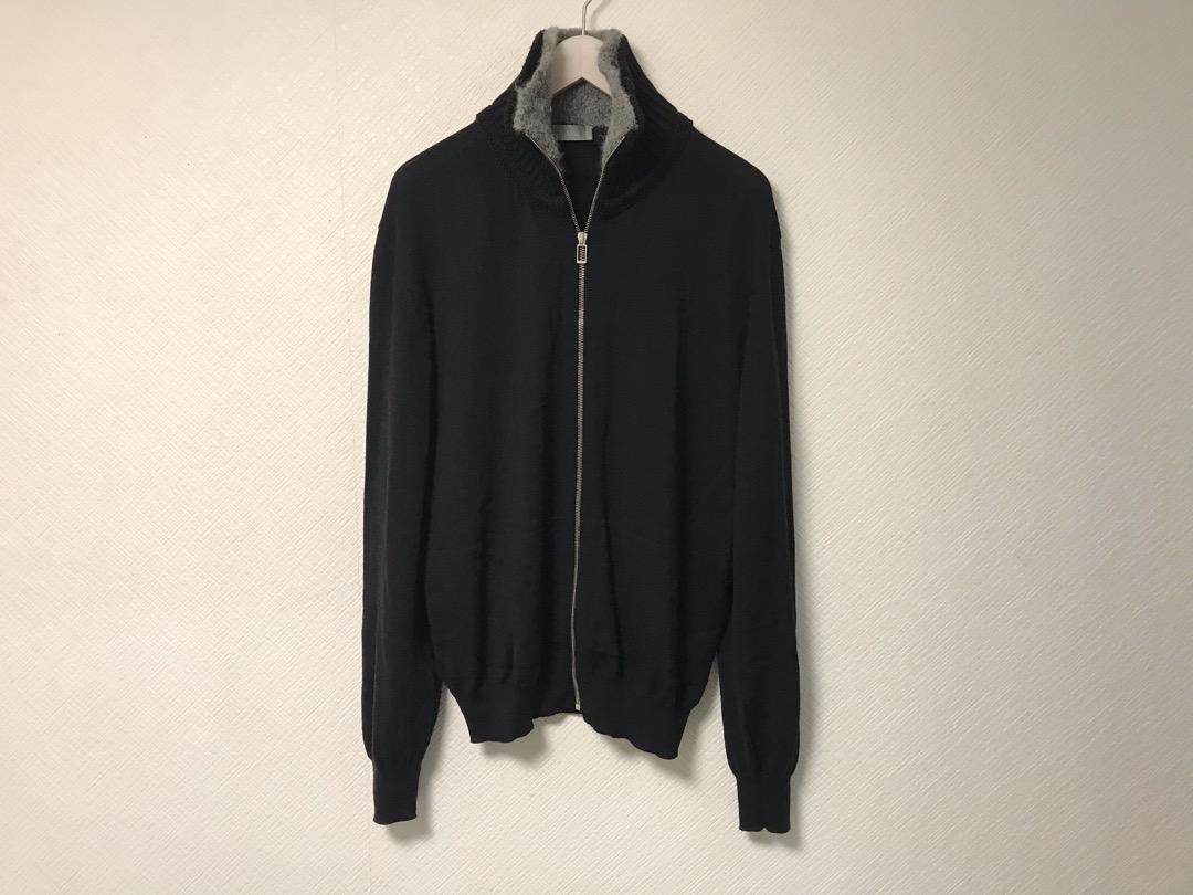 美品本物ディオールオムアルパカファーファスナージップニットジャケットセーター