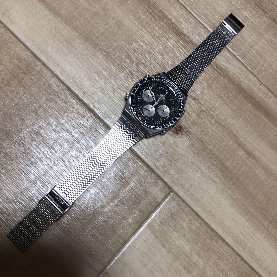 USED 80’s SEIKO クロノグラフ 7A28-7039 逆パンダ逆輸入
