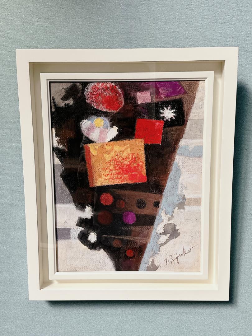 藤阪登 『様相』原画作品 6F パステル画 油彩額 抽象画 絵画 インテリア