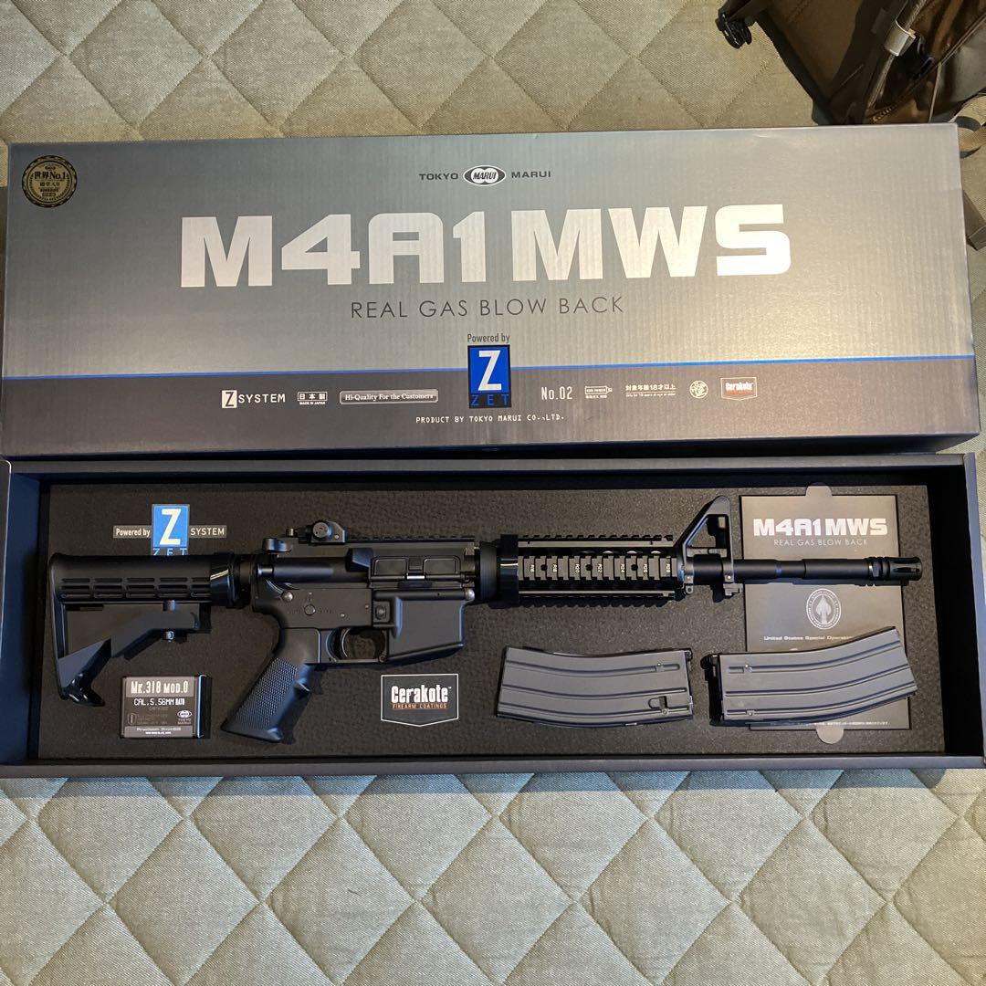 東京マルイ　M4A1 MWS  ガスブローバック　美品　予備マガジン付き