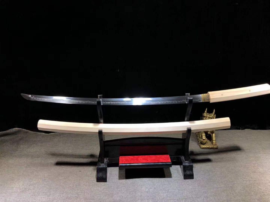 武具　刀装具　日本刀　模造刀   居合刀 六角白木T 10焼刃連体武士居合刀