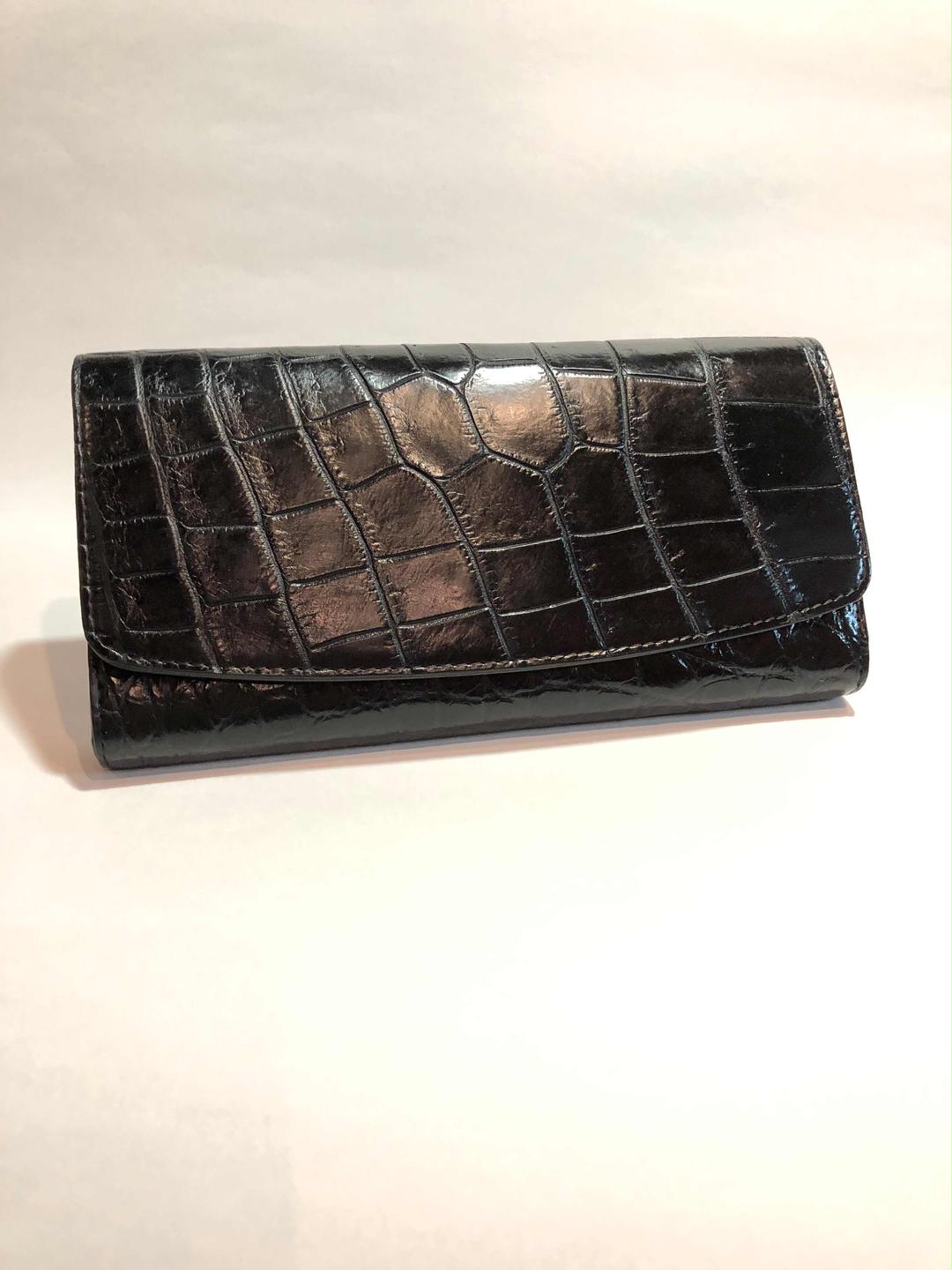 【定価16万円】新品未使用　クロコダイル　長財布　ワニ革　1枚革　ユニセックス