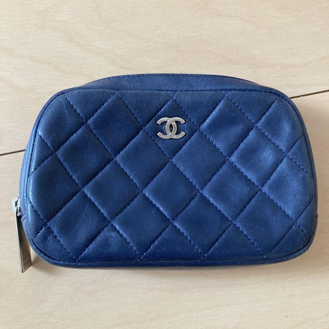 CHANEL マトラッセ ポーチ 正規品 ネイビー