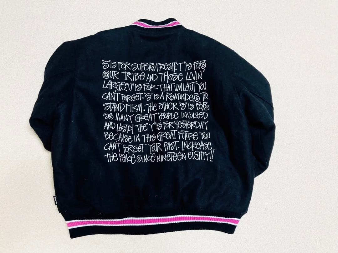 専用　stussy S TALK MELTON VARSITY JACKET