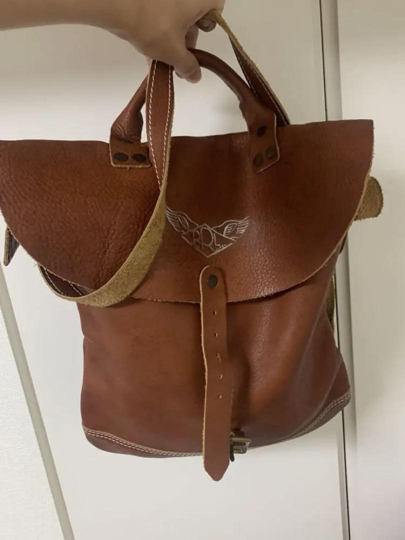 土方様　稀少品  rrl オールレザーバック
