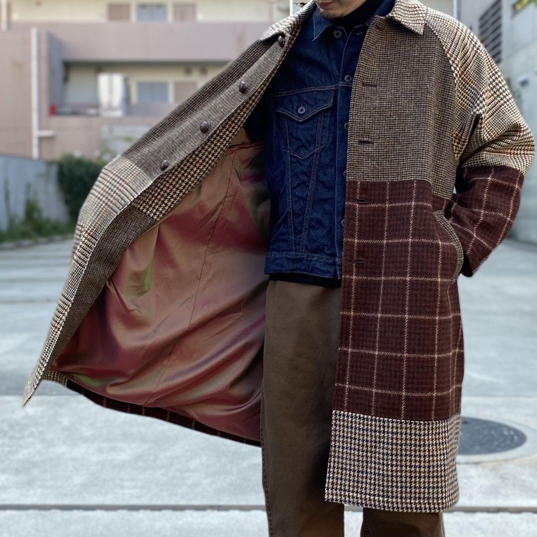 H.UNIT 【Harris Tweed swiching coat】