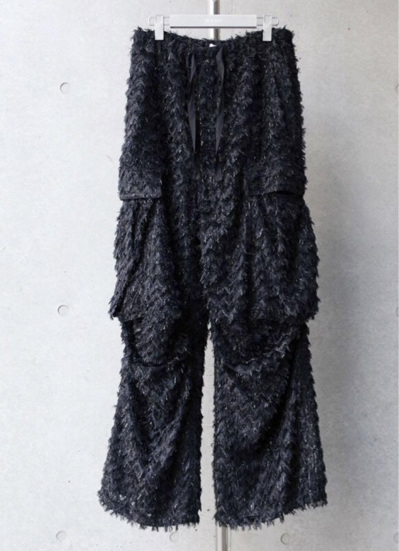 パンツ MASU FLUFFY CARGO PANTS BLACK