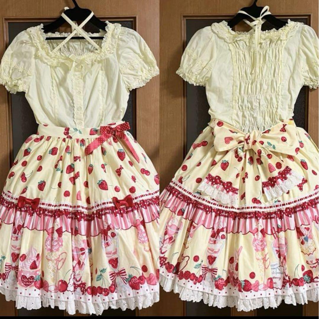 Angelic Pretty パフェスカート+ブラウス