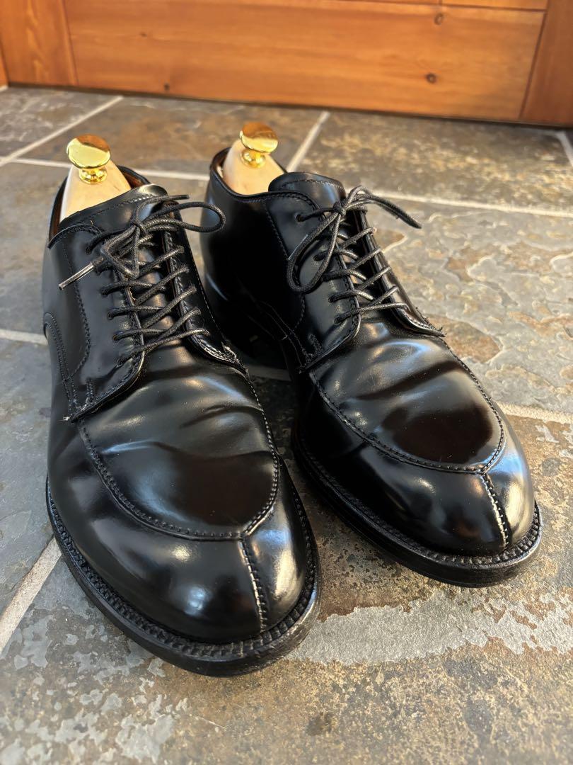 [美品]　Alden 54332 Vチップ コードバン ブラック 7 1/2D