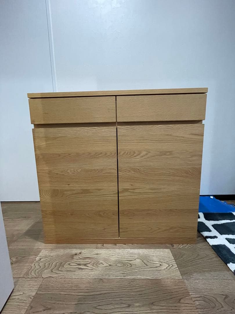 無印良品　木製キャビネット　木扉　オーク材突板