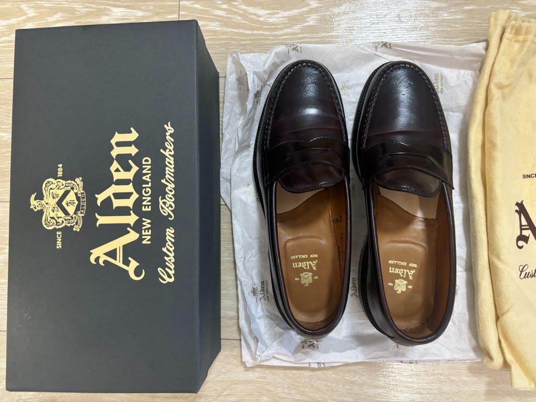 《着用数回のみ美品》 Alden 986 ローファー 8 1/2 バーガンディ