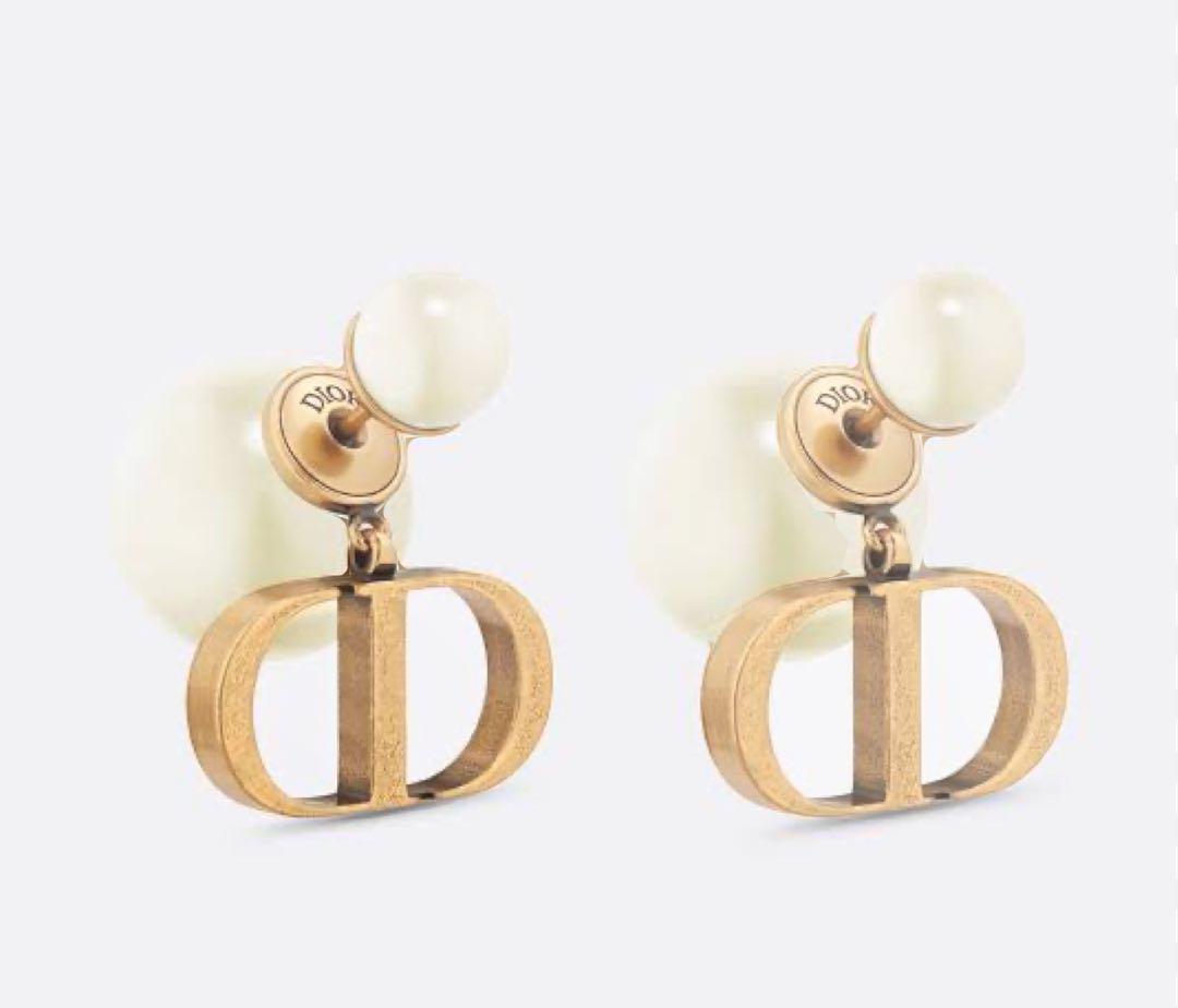DIOR TRIBALES ピアス メタル & レジンパール