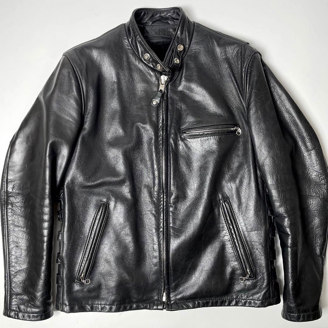 【希少】schott x swagger レザー ライダースジャケット 黒 40