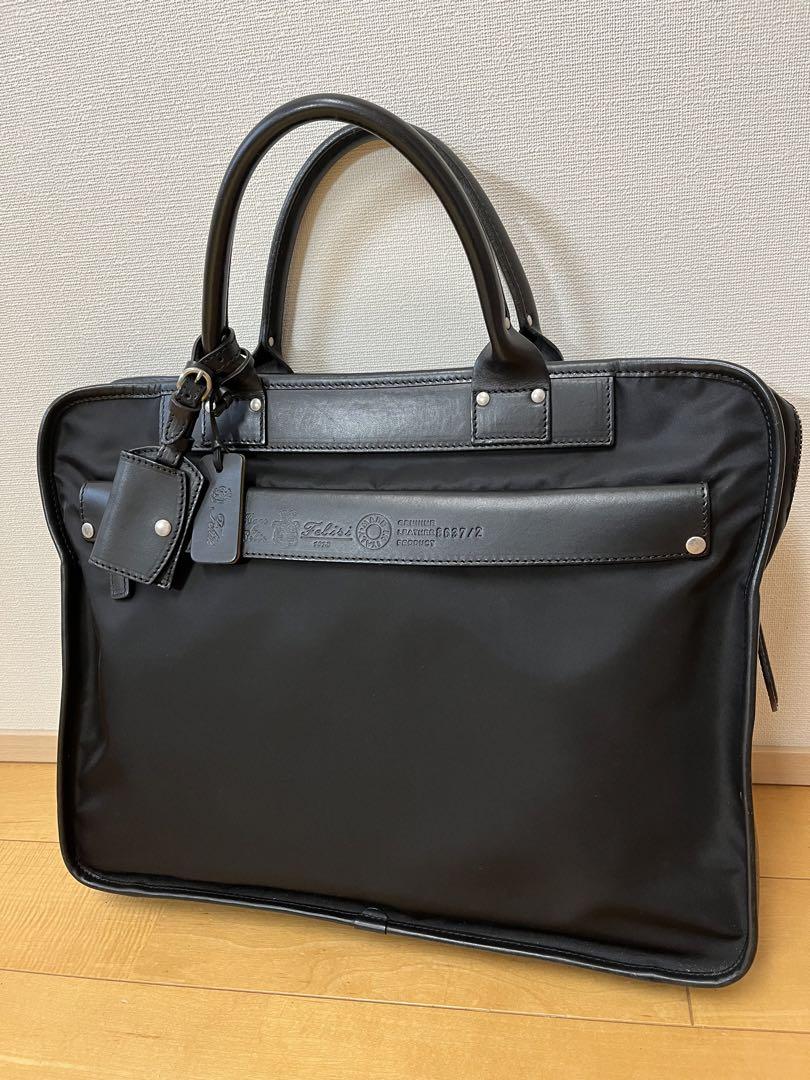【美品】フェリージ ビジネスバッグ 8637/2 /DSブラック　ブリーフケース