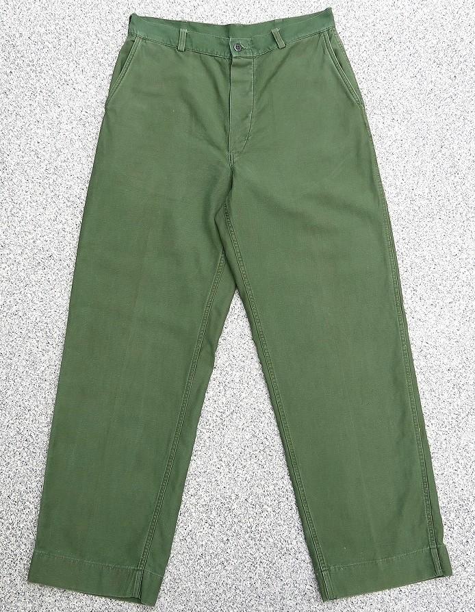 美品 50s 米軍実物 USMC P-58 ユーティリティ パンツ W86cm