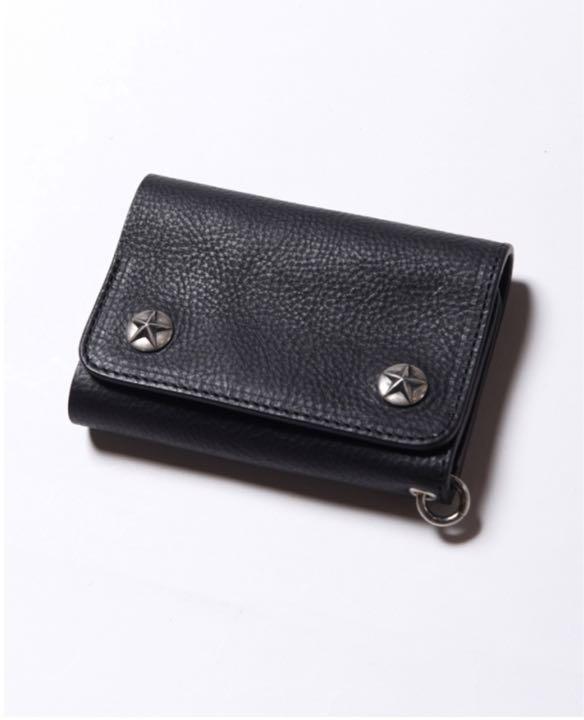 【3日間限定】CALEE レザーハーフウォレット　スターコンチョ