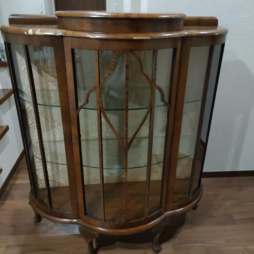 『引取限定』アンティーク家具　ガラス飾り棚