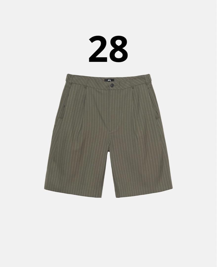 パンツ STUSSY VOLUME PLEATED SHORT STRIPE 28