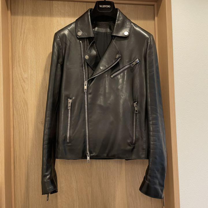定価50万/VALENTINOレザーライダースジャケット44/ヴァレンティノ