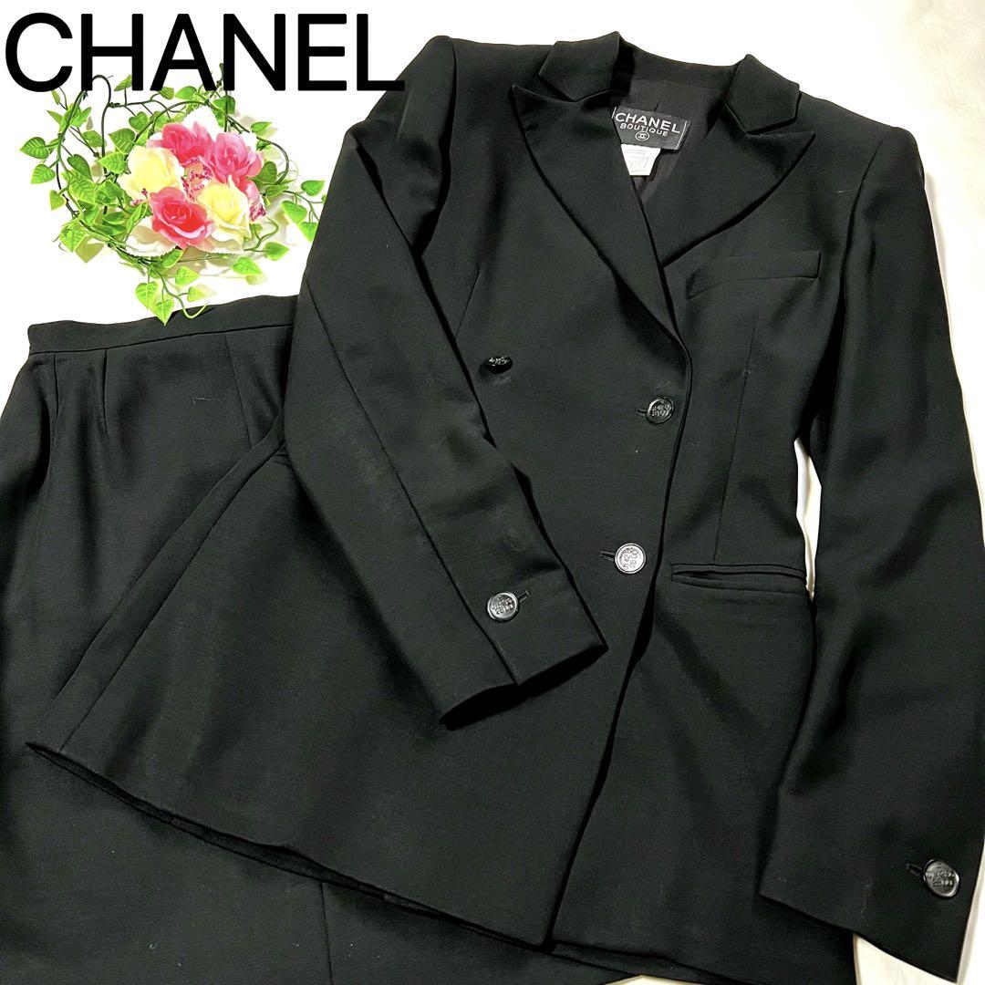 美品★CHANEL★サイズ34★黒★テーラージャケット★スカート★セットアップ