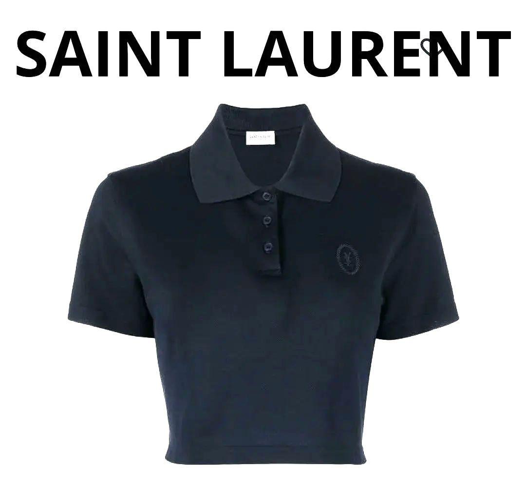SAINT LAURENT サンローラン クロップド ポロシャツ alors