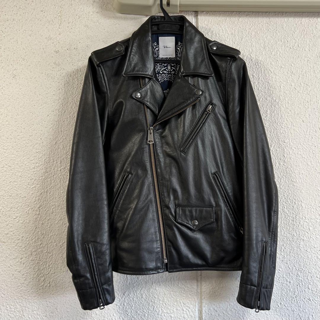ロンハーマン　ライダース　ジャケット レザー　  牛革　デニム　ペイズリー