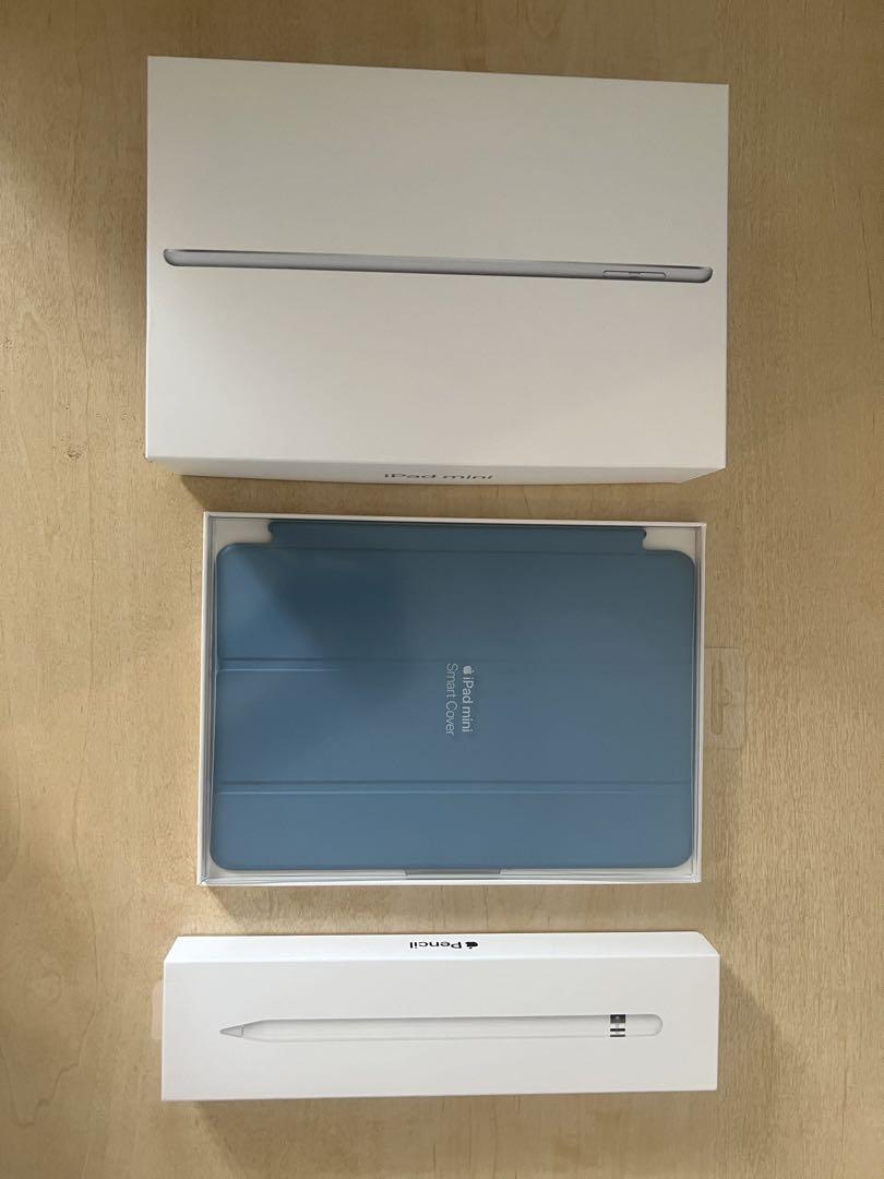 iPad mini (第5世代)【純正カバー, Apple pencil付き】