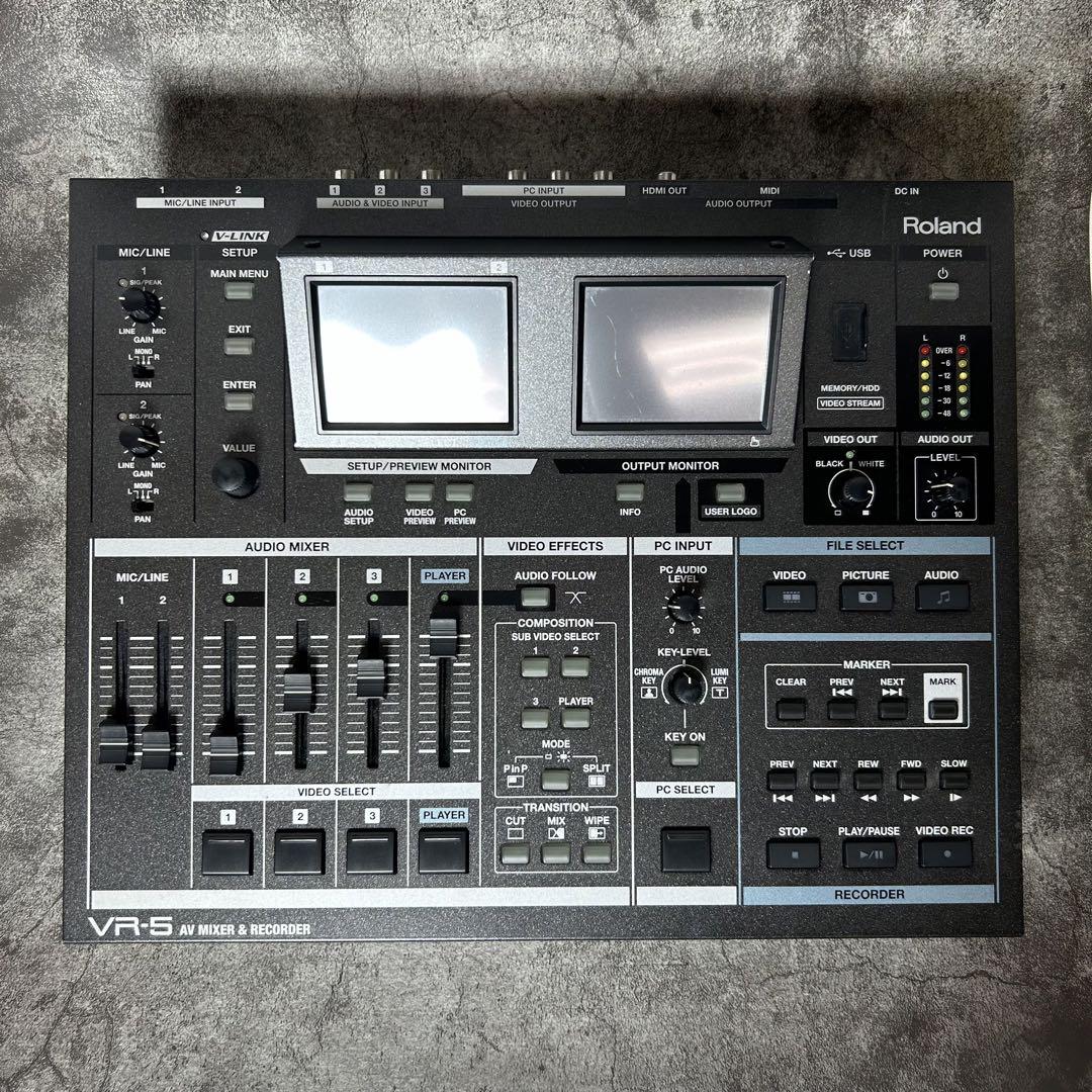 配信機器・PA機器・レコーディング機器 Roland VR-5 AV MIXER & RECORDER