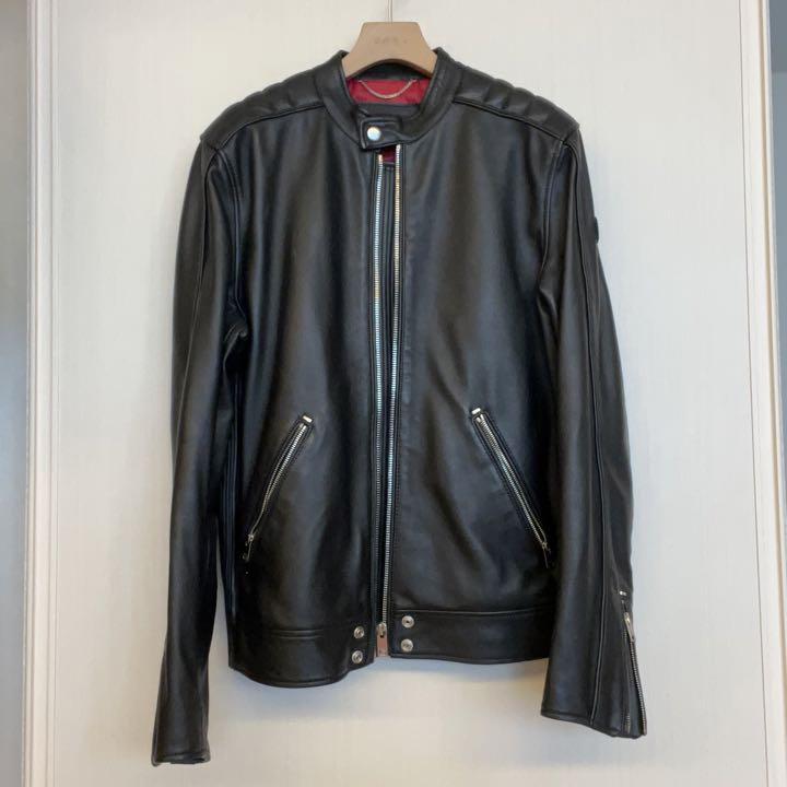 ☆年始セール☆ DIESEL極美品　本革　ジャケット　XL 長袖　ディーゼル　黒
