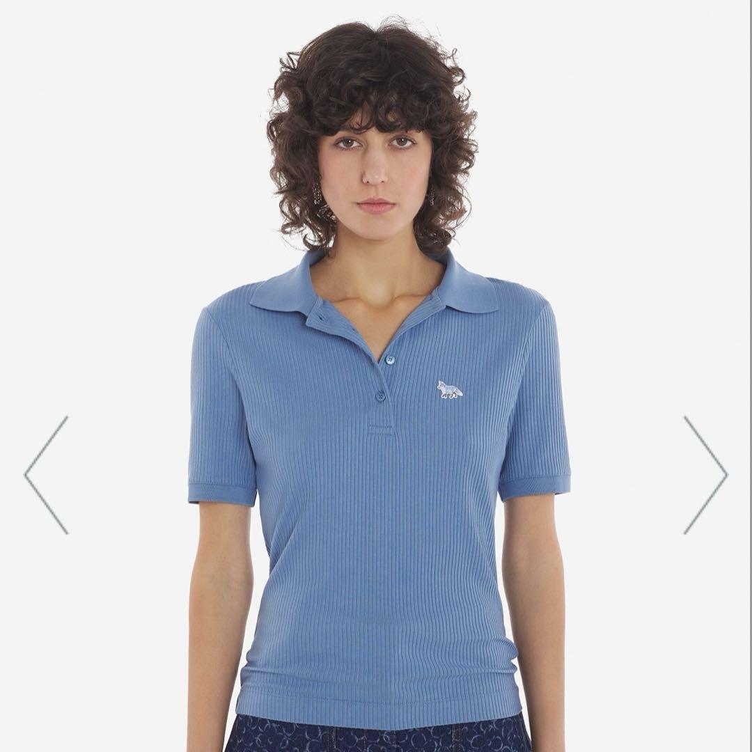 ミィ　MAISON KITSUNE/(W)FINE RIBBED POLO