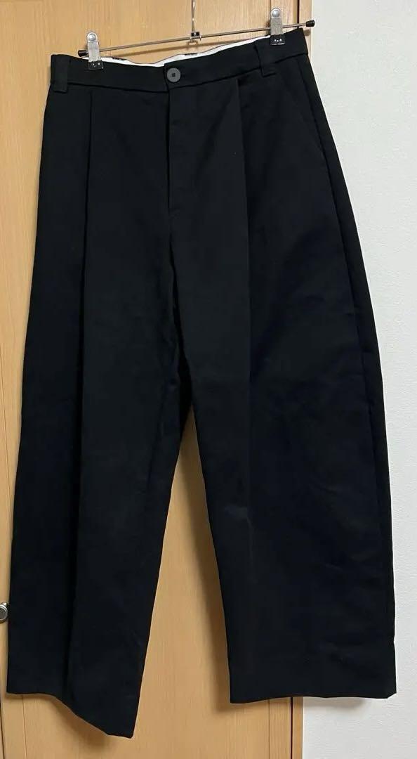 STUDIO NICHOLSON ボリュームパンツ SORTE ブラックS