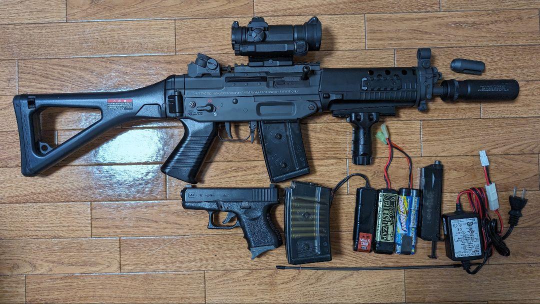 9万円相当サバゲーセット　SIG 552 SEALs GLOCK26　その他多数