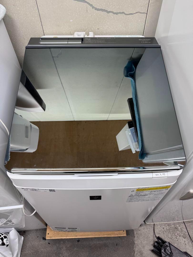 限界値下 SHARP 大容量洗濯乾燥機 ES-PU11C-S 2018年製