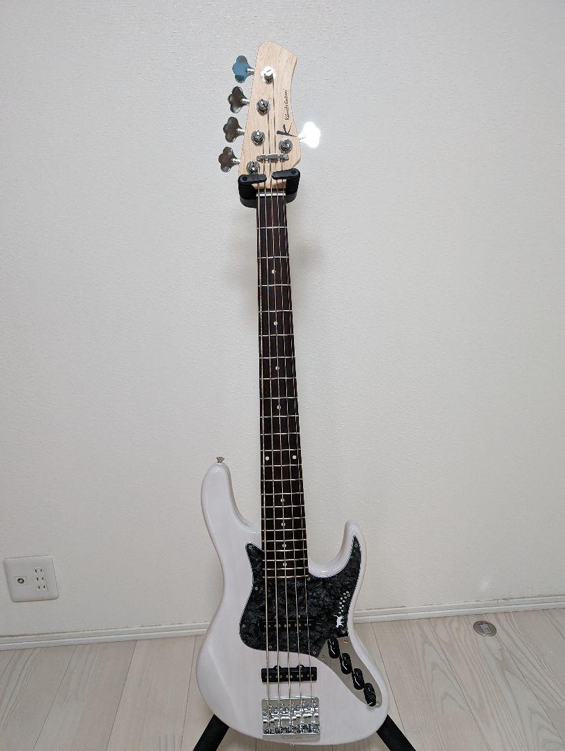 ベース Kikuchi Guitars Hermes RV5 / Trans White