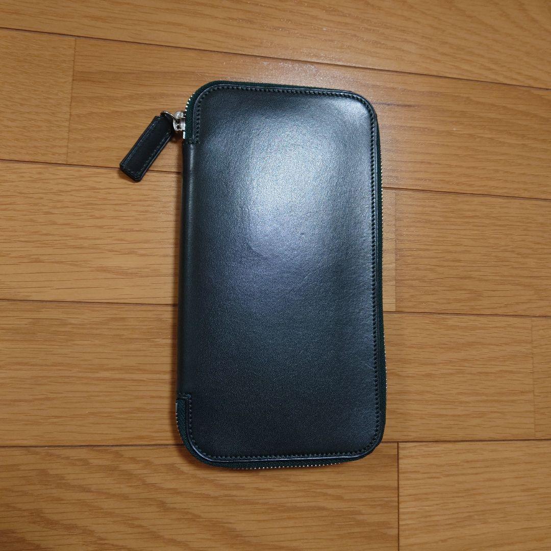 希少品! 万双ブライドルレザー ラウンドジップ国産長財布