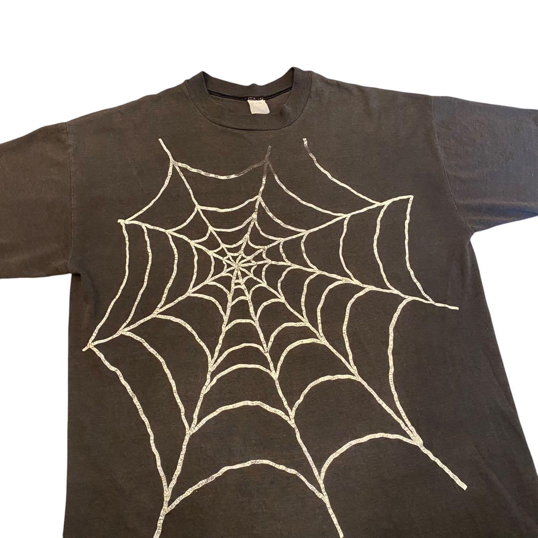 80s スパイダーウェブ　spider web Tシャツ