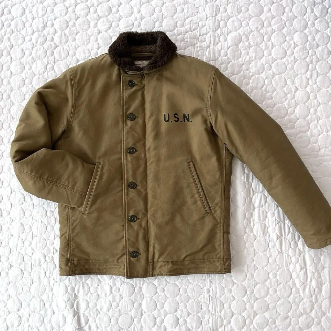 【美品】ザ・リアルマッコイズ N-1 DECK JACKET カーキ 38