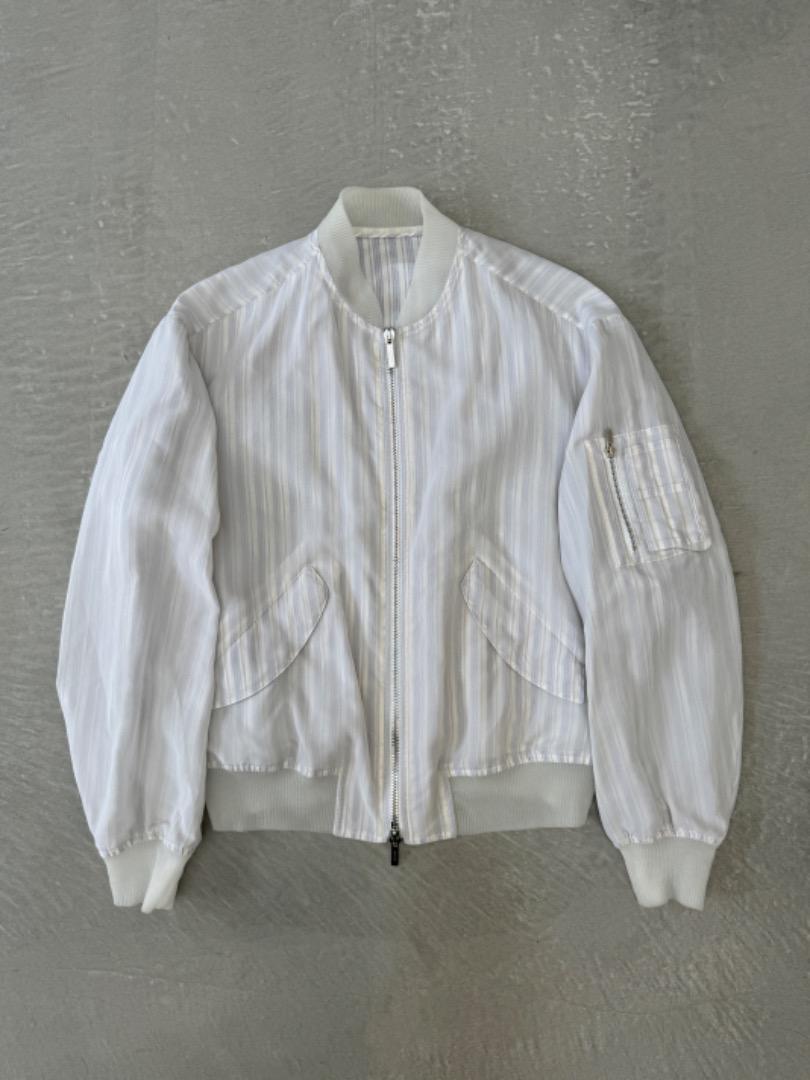 ディオール MA-1 ブルゾン ホワイト 48 DIOR ボンバー ジャケット