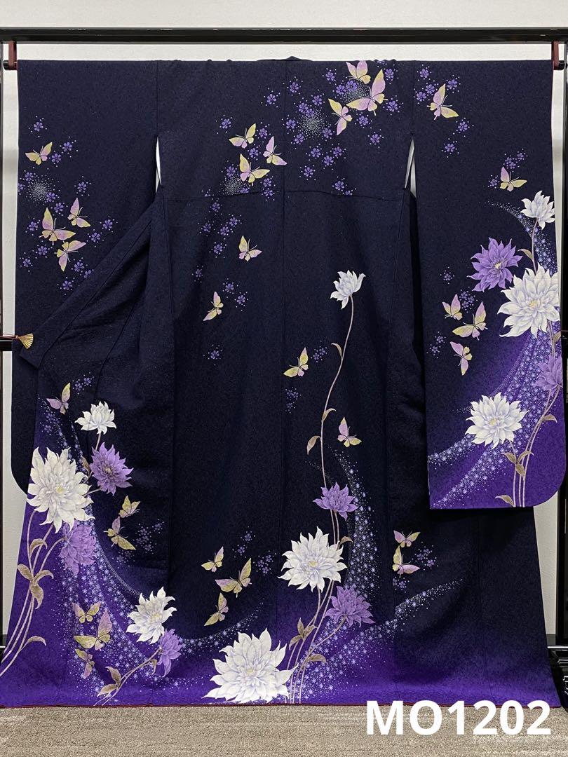 振袖 豪華 月下美人 銀通し 刺繍 銀彩 身丈167cm パールトーン加工済